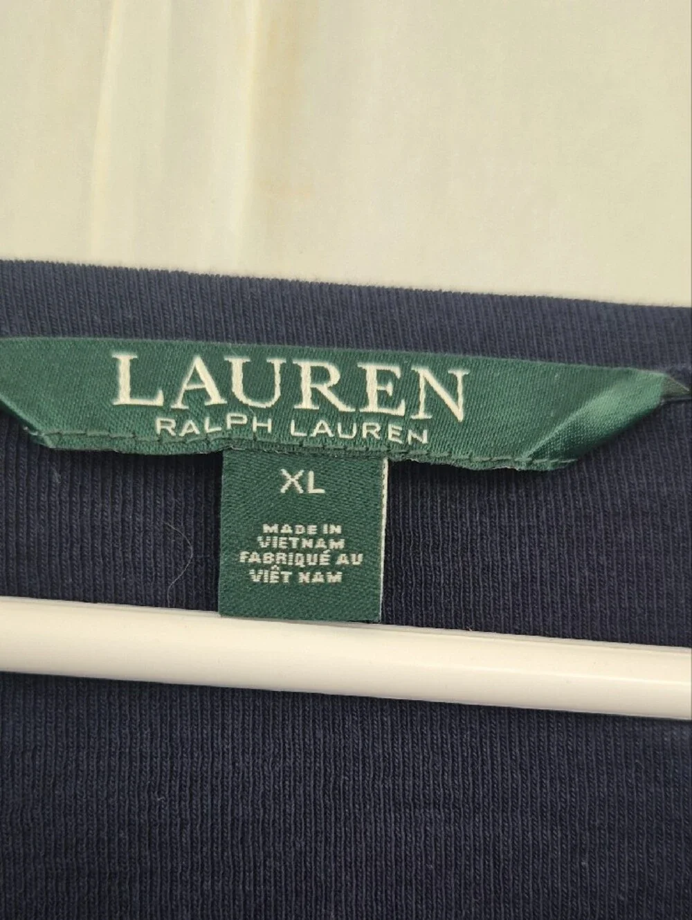 Lauren Ralph Lauren Navy Ruched Long-Sleeve Tee